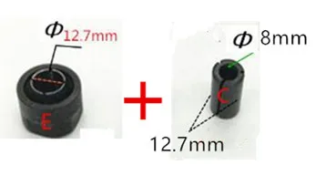 Втулка Конусная Зажимная гайка патрон 12,7 мм 1/2 дюйма 1/4 дюйма 323293 Замена для маршрутизатора HITACHI 325212 M12SA2 M12SC M8SA2 M8V2 - Цвет: E