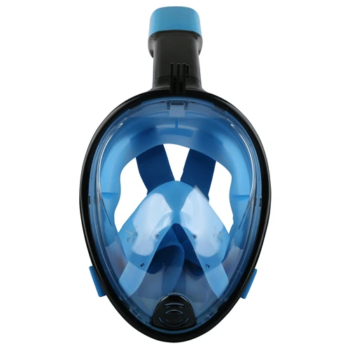 Full Face Snorkeling Mask Underwater Anti Fog Diving Mask Snorkel with Breathable Tube Swimming Training Scuba Diving Mask - Цвет: Blue Black