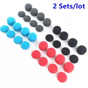 

2 Sets 8 in 1 Silicone Enhanced Thumb Stick Controller Grip Caps Gel Cover for Nintend Switch NS Joy-Con Sticks Joystick Grips