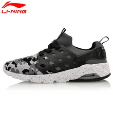 Клиренс) Li-Ning Мужская обувь для образа жизни с пузырьками, одноцветные кроссовки с дышащей подкладкой, спортивная обувь AGLM019 YXB077