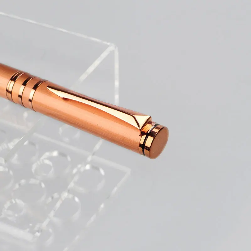 Модная офисная деловая ручка из розового золота металлическая шариковая ручка школьный канцелярский карандаш подарок на конферецию ручка
