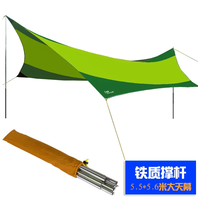 

New 5-8 person 5.5*5.6m rain proof beach fishing awning Travel tarp outdoor sun shelter park BBQ pergola canopy camping tent