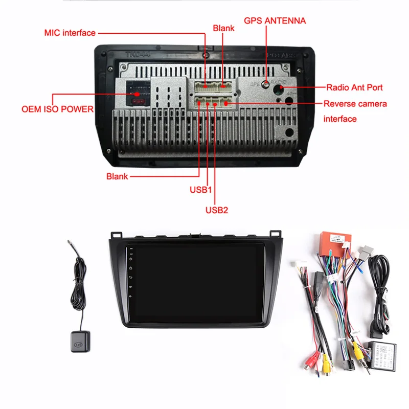 Top 9" 2.5D IPS Android 8.1 Car DVD Multimedia Player GPS for Mazda 6 Ruiyi Ultra 2009-2011-2015 audio car radio stereo navigation 5