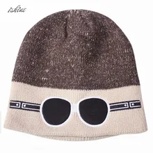 Красные зимние лыжные теплые вязаные шапки очки вышивка черные женские мужские шапки-унисекс шапки для зимнего снега лыжные