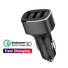 USB Автомобильное зарядное устройство Quick Charge 3,0 2,0 3 type C супер зарядка освещения Micro USB Автомобильное быстрое зарядное устройство для телефонов huawei IPhone samsung