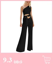 Women Solid Long Sleeve Cold Shoulder Jumpsuit Casual Clubwear Wide Leg Pants Jumpsuit long pants overalls for women L30627