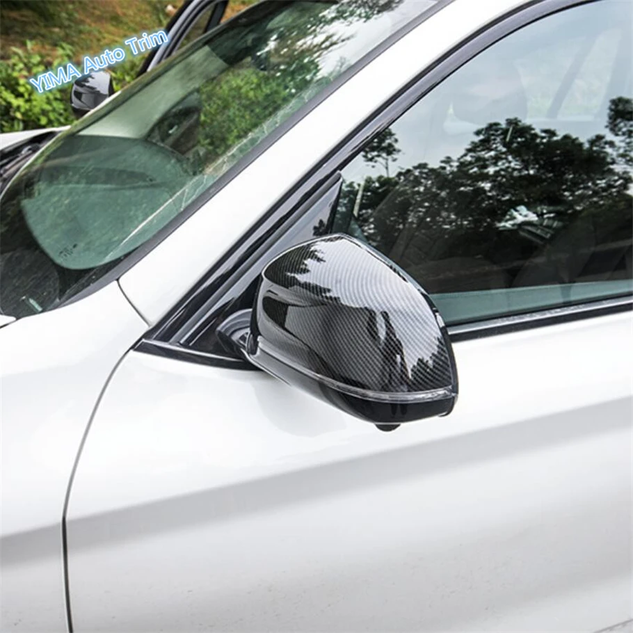 

Lapetus Car Styling Side Door Rearview Mirror Protection Cap Cover Trim ABS Fit For BMW X5 G05 2019 Chrome Carbon Fiber Style