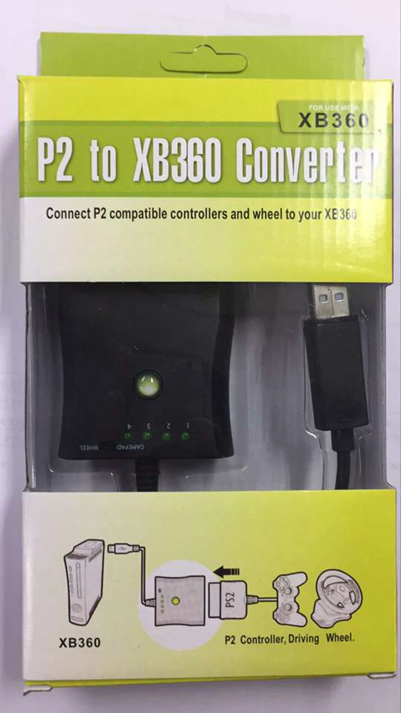 Monopolio Brutal confirmar Adaptador convertidor de alta calidad para PS2 a XBOX360, mando y rueda  compatibles con Ps2 y xbox360|adapter for ps2|adapter converteradapter  xbox360 - AliExpress