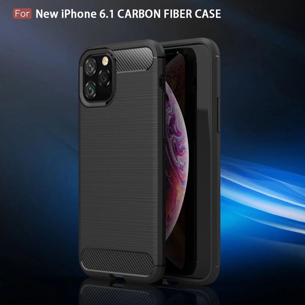 buy Business Phone Case for IPhone 11 2019 Case Iphone XIR 6.1inch Carbon Fiber Shockproof Back Cover for IPhone XS XR 7 8 6 6S Plus