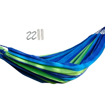 

Swinging Camping Cotton Hammock Tourism Camping Hunting Leisure Fabric Stripes Outdoor hammocks