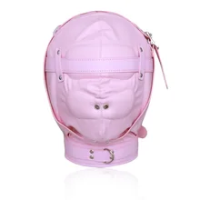 Adult Games New PU Head Hoods Slave Head Masks Detachable Face Mask BDSM Bondage Pleasure Mask Sex Toys Adult Products
