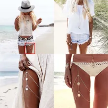 Fashion Muti layer Bohemia Tassel Pendant Body Beach Leg Chain Accessories