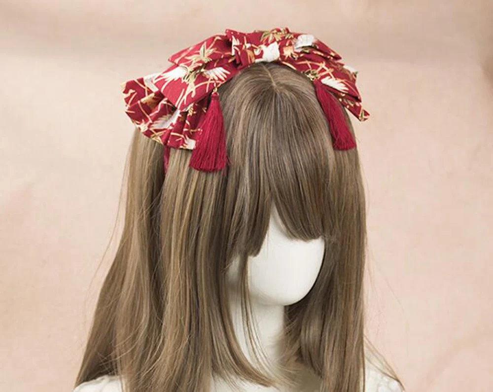 Buy Christmas Headband Japanese Style Red Crane