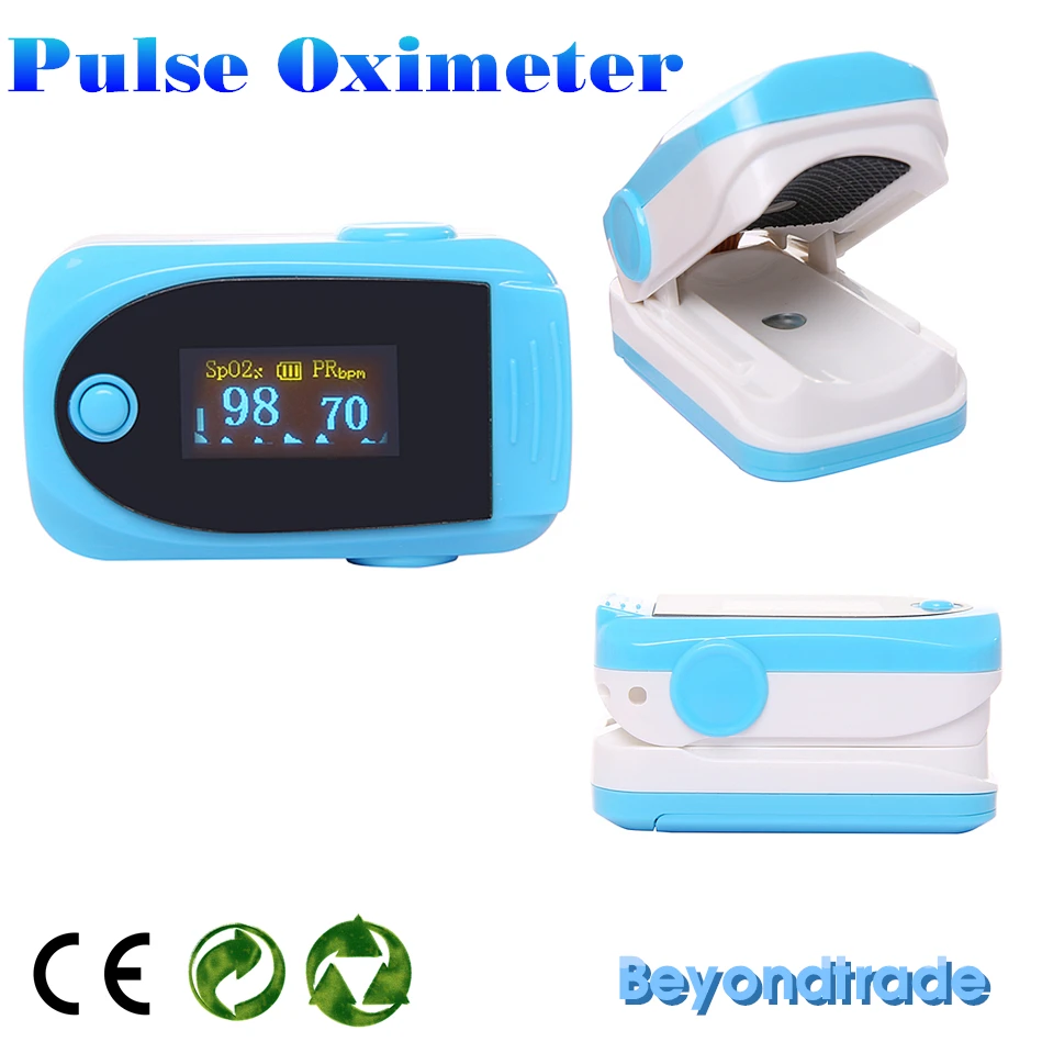 Digital OLED Display Pulse Oximeter Automatic Blood Oxygen Finger Oximetro For Health Care Blue Color Power Saving | Красота и
