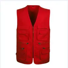 new Spring and autumn men's multi-pocket vest men's photography vest men's cotton vest