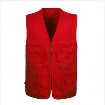 

new Spring and autumn men's multi-pocket vest men's photography vest men's cotton vest