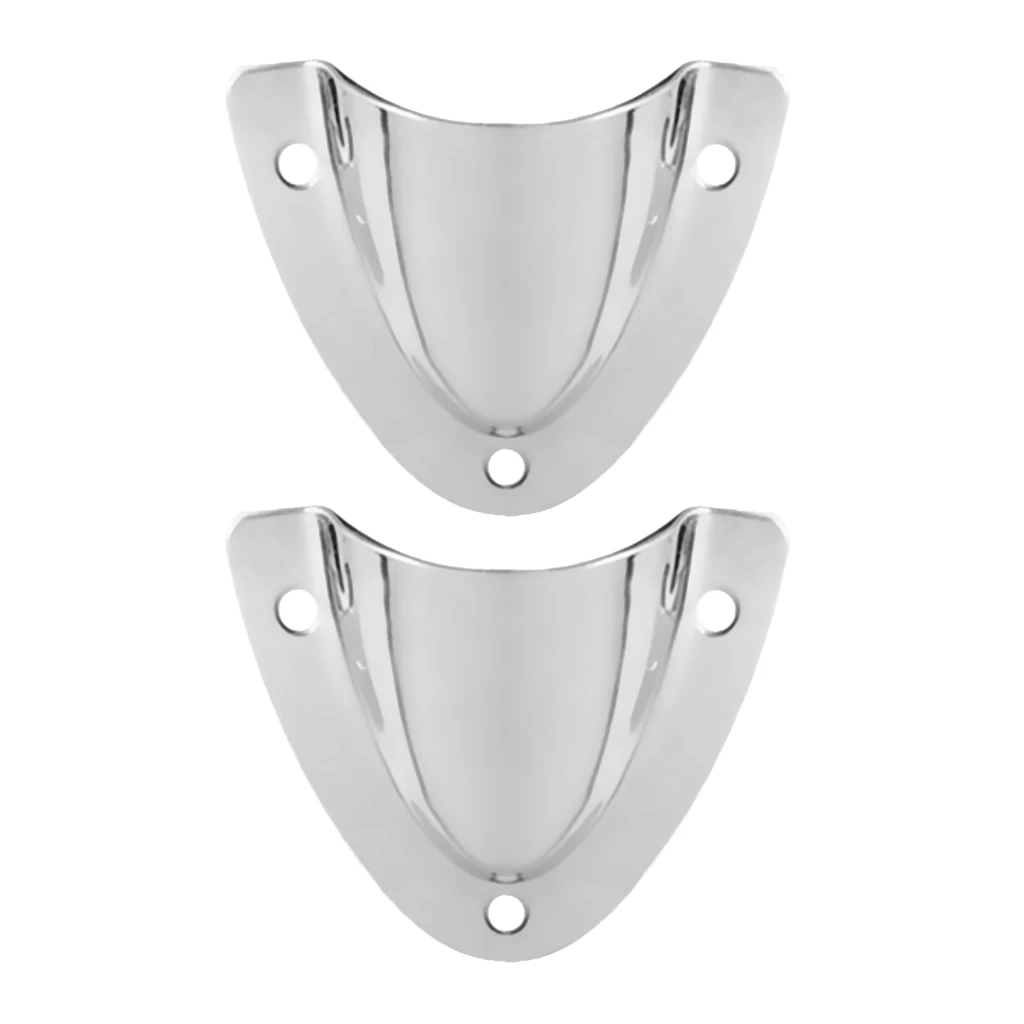 2pcs High Polished 316 Stainless Steel Clamshell Vent / Wire Cover Clam Shell Vent for Boat UV and Weather Resistant