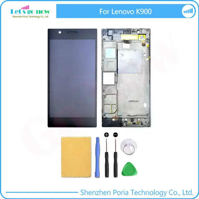 

5.5 Inch LCD Display For Lenovo K900 Screen+Touchscreen Assembly New Replacement With Frame+Tools