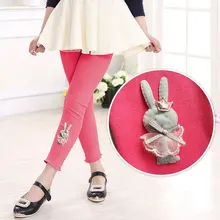 New Summer Baby girl leggings Kids Children Embroidery Cartoon Classic Leggings girls pants Girls legging 2-8Y baby girl legging fashion girl leggings pure color ballet dance cute cat print children leggings soft comfort girls legging 3 6 years old