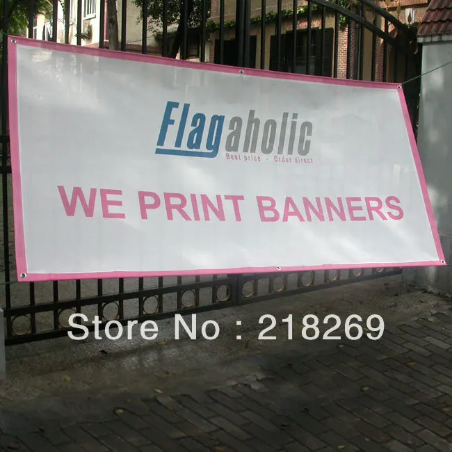 

PVC Mesh Banner, Vinyl Mesh Banner, with grommets & ropes for hang.