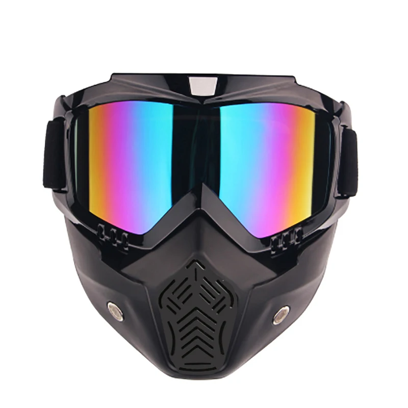 Buy 2017 New Modular Moto Helmet Mask Scooter Gafas