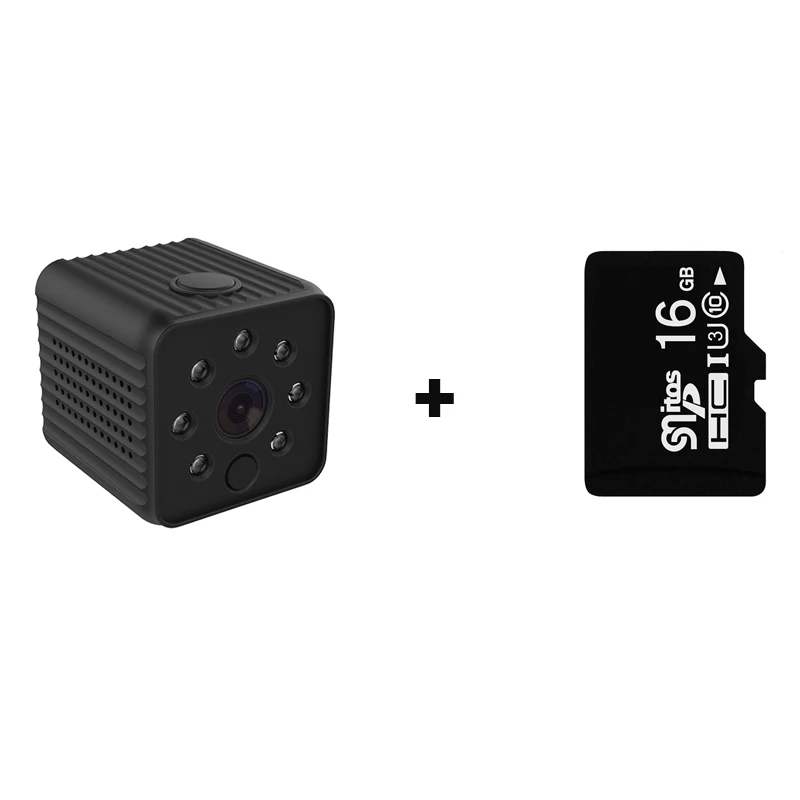 HD 1080P Мини камера ip wifi Мини Беспроводная ip камера ночного видения маленькая микро видео беспроводные камеры видеонаблюдения для домашней видеокамеры - Цвет: With 16GB TF Card