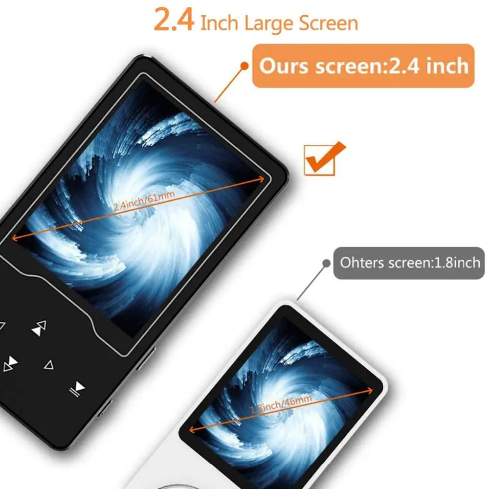 Mp3 плеер Bluetooth 4 2 16 Гб музыкальный без потерь встроенный динамик большой HD экран
