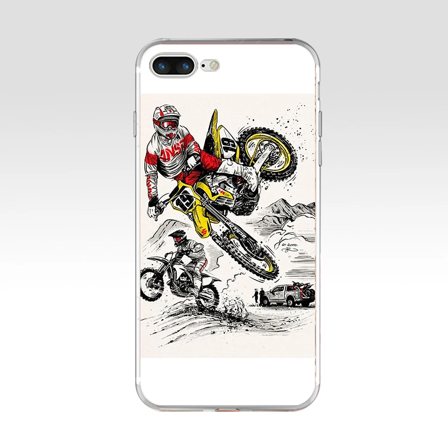 248SD moto cross moto dirtbikes Мягкий ТПУ силиконовый чехол для Apple iPhone 6 6s 7 8 plus чехол