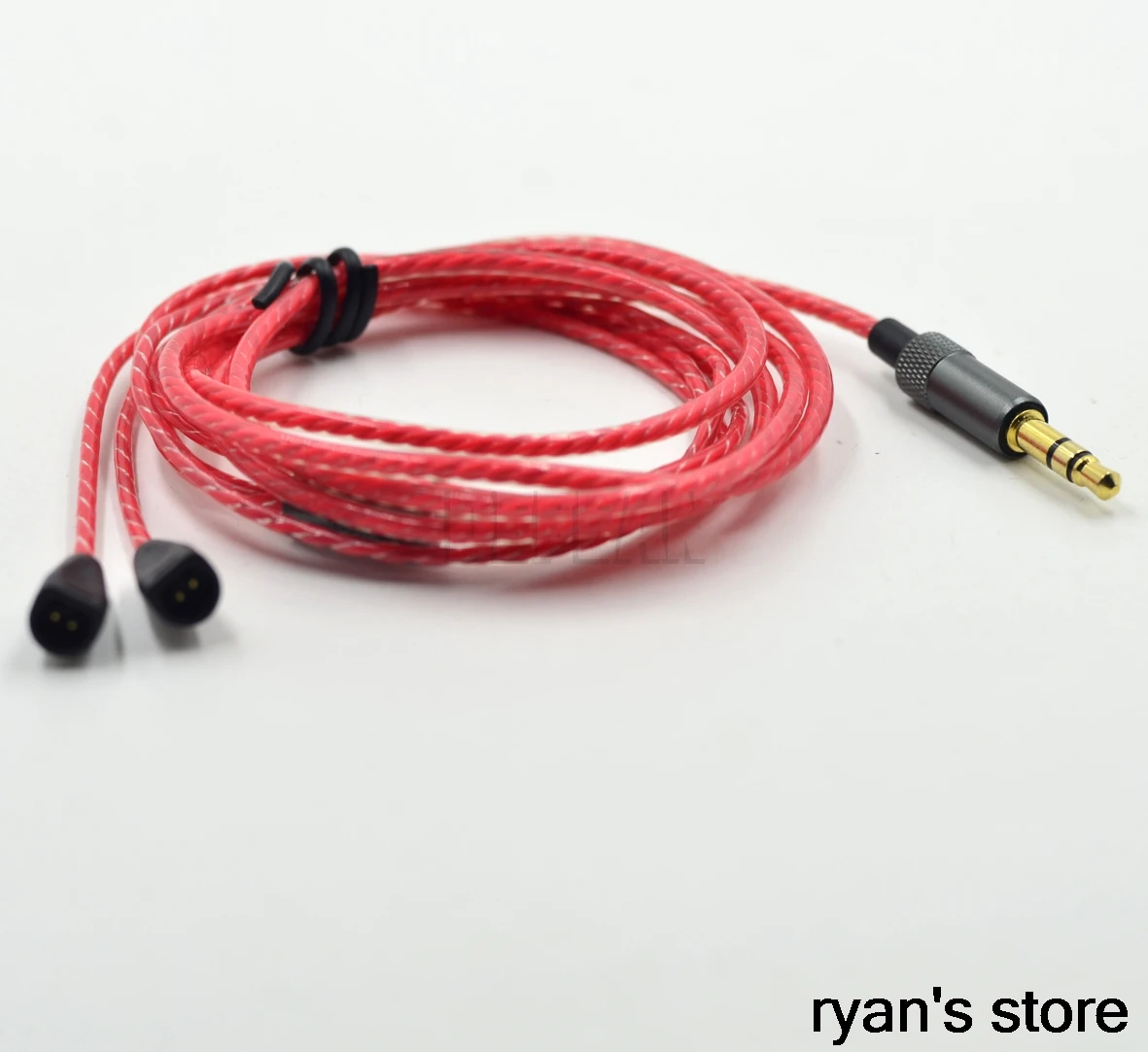 Cable de audio plateado con micrófono IN-EAR para Sennheiser para IE 80 para IE80S para IE8 IE8i 