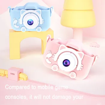 

2 Inch HD Screen Chargable Digital Mini Camera Kids Cartoon Cute Camera Toys Outdoor Photography Props for Child Birthday Gift