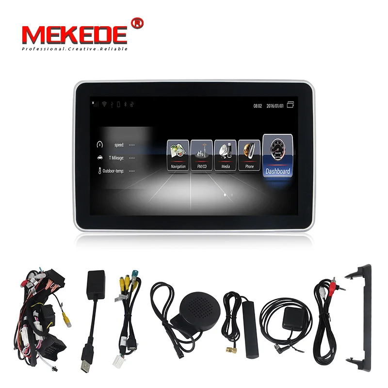 Sale MEKEDE 4G LTE 9inch Car audio radio DVD player for Benz C class W205 S205 2014-2017 with gps navigation radio wifi BT 3+32G 1