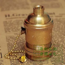 Лампа с выключателем-шнуром баз E26 медная лампа база андерплейтинга Ретро шнуровой выключатель подвесной светильник лампа «сделай сам» Аксессуары