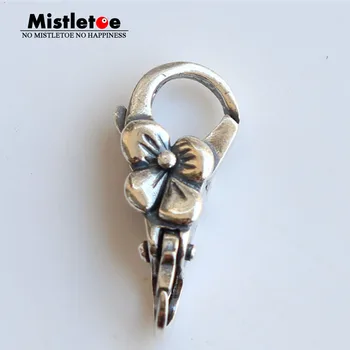 

Mistletoe Genuine 925 Sterling Silver Big Flower Lock Lobster Clasp Fit European Troll Bracelet Jewelry