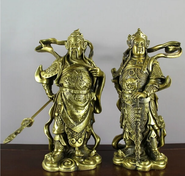 

song voge gem S0903 Folk Brass Copper Famous Guan Gong WeiTuo Warrior Door God Wei tuo Knight Buddha