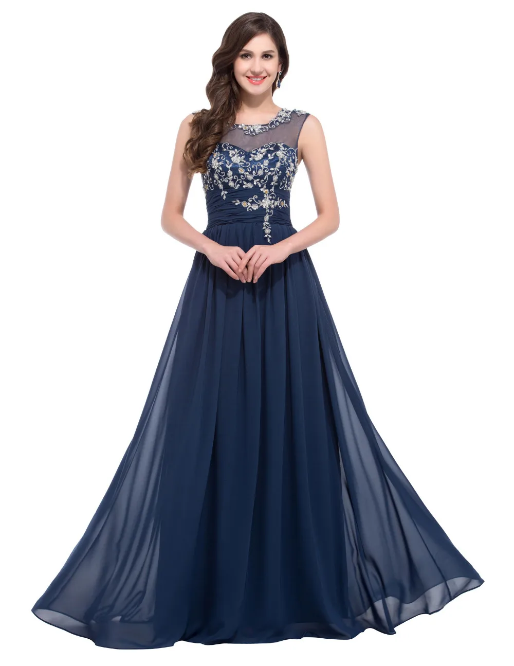 Elegant Chiffon Long Evening Bridesmaid Dress