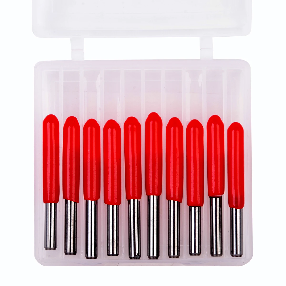 

10pcs 60 Degree Carbide PCB Engraving Bits 0.1mm V-shape CNC Router Bit Durable Woodworking Milling Cutter
