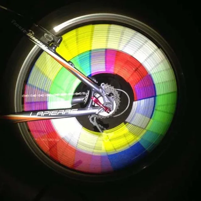 12Pcs Reflective Circle MTB Bicycle Bike Spoke Steel Wire Anchoring