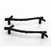 Countryside style Furniture Door Handles 96mm Branch cabinet door pulls drawer handles vintage Wardrobe creative twig