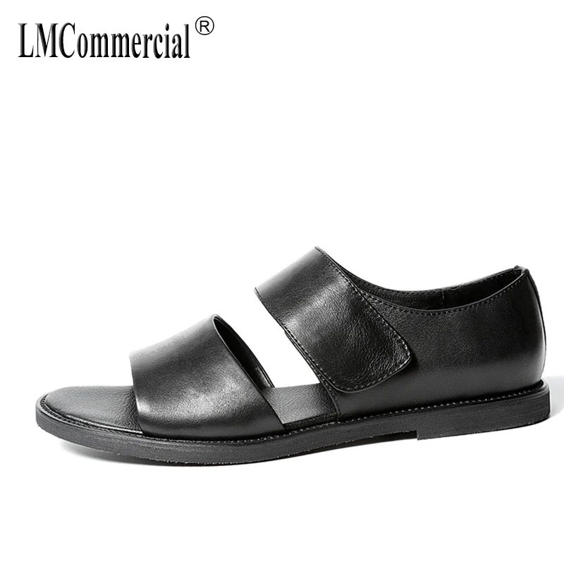 

summer Rome men's Genuine Leather sandals British all-match cowhide Sneakers Men Slippers Flip Flops casual Shoes beach outdoor