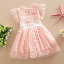 Baby Girl Lace Tutu Dress Summer Hollw Out Sundress Kids Formal Birthday Wedding Party Clothes