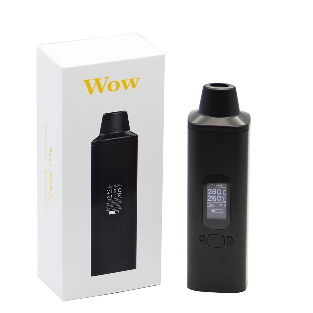 Альд AMAZE W0W V2 набор сухих трав vape электронные сигареты 1800 мАч с oled-дисплеем и вибрирующим оповещением травяной испаритель