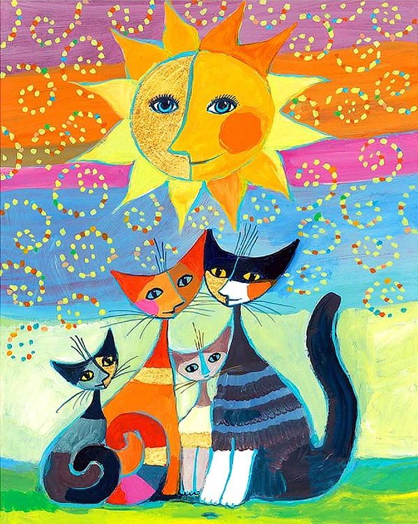 

New Crafts Diamond Painting Cartoon cat Embroidery Crystle Picture Full Decorative for Gift or Decoration
