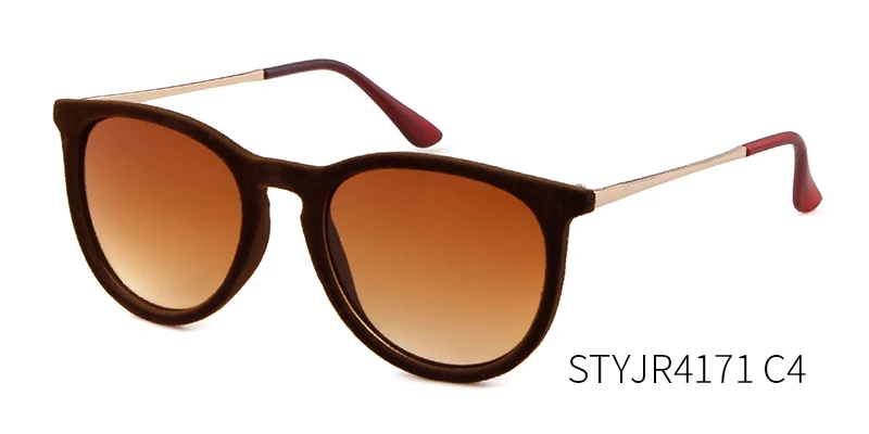 Cateye, женские брендовые дизайнерские бархатные солнцезащитные очки, Классические солнцезащитные очки, сплав, ноги, UV400, высокое качество, Ретро стиль, кошачий глаз, очки - Цвет линз: C4