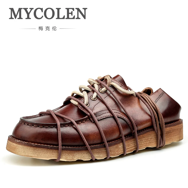 MYCOLEN Casual Shoes Handmade Men Trend Male Shoes Luxury Designer Comfortable Lace Up Fashion Shoes Zapatillas Hombre Casual