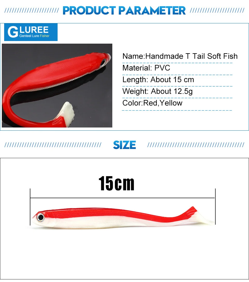 GLUREE-6PcsLot-15cm-Handmade-T-Tail-Soft-Bait-3D-Eyes-Fishing-Lures-Swimbaits-PVC-Artificial-Bait-Yellow-Red-Fishing-Tackle_03