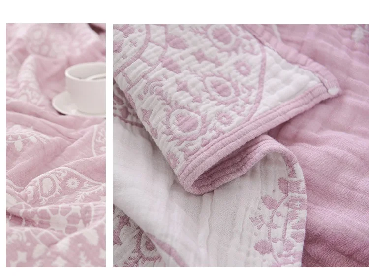 LYN&GY Cotton Muslin Blanket Bed Sofa Travel Breathable Chic Mandala Large Soft Throw Blanket Para Blanket