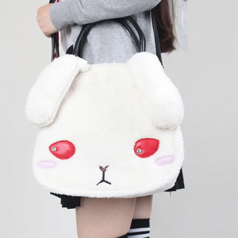 New Cute Bunny Ears Lolita Tote Bag Cartoon Rabbit Style Shoulder Messenger Bag Mochila School Bags
