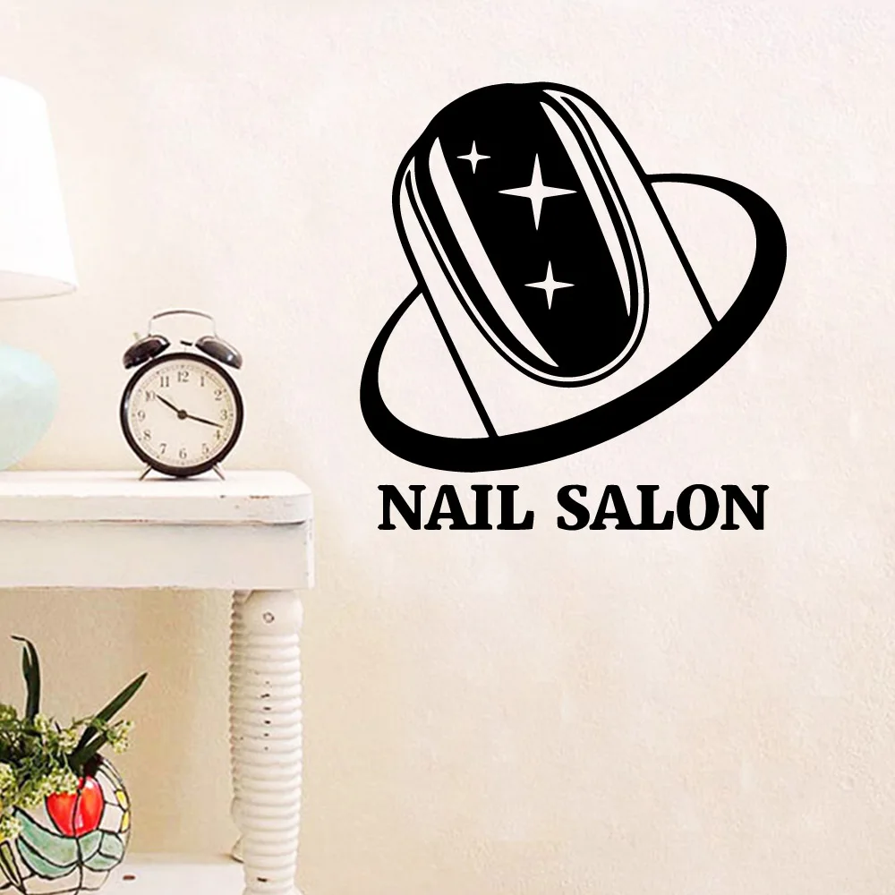 Exquisite Sexy Beauty Salon Vinyl Stickers For Girls Bedroom Decor Livingroom Murals Nail Salon Stickers Wall Decoration Decal