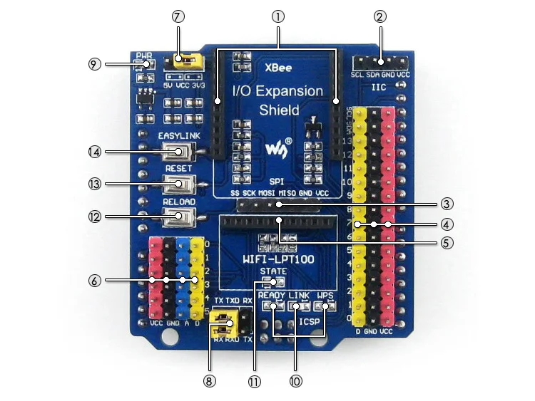 IO Плата расширения Модуль датчика XBee связи Wi-Fi модуль для Arduino