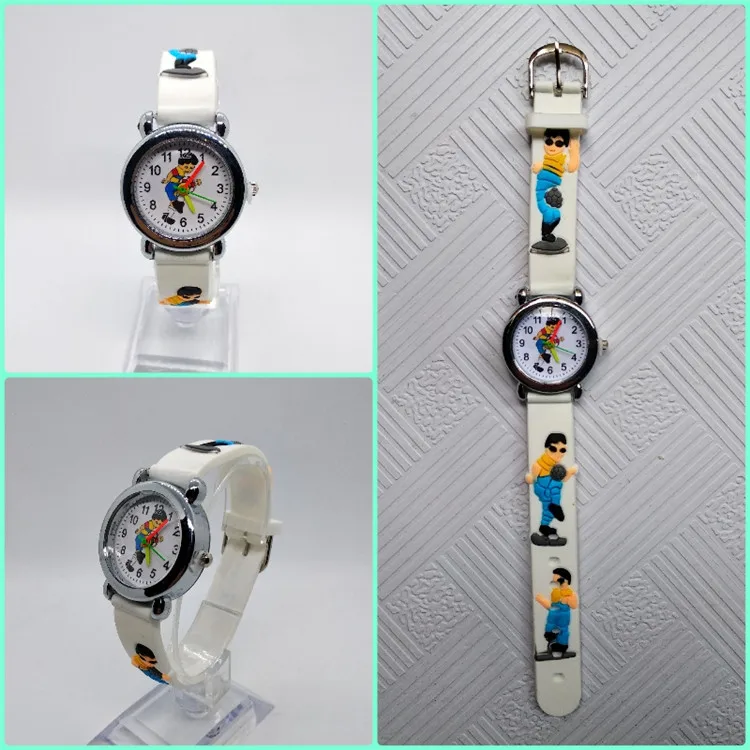 Детские спортивные футбольные часы модные детские часы для девочек и мальчиков подарок маленькие студенческие часы детские часы Reloj infantil - Цвет: Белый